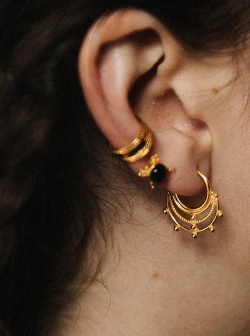 NOIR KALA Cosmic Rings - Gold Vermeil
