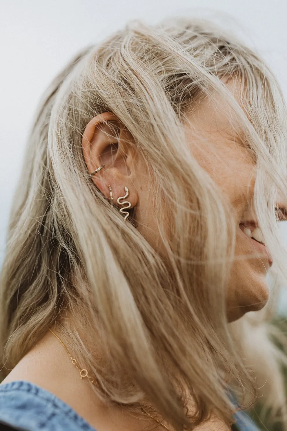 HAWKLY Mini Snake Earrings