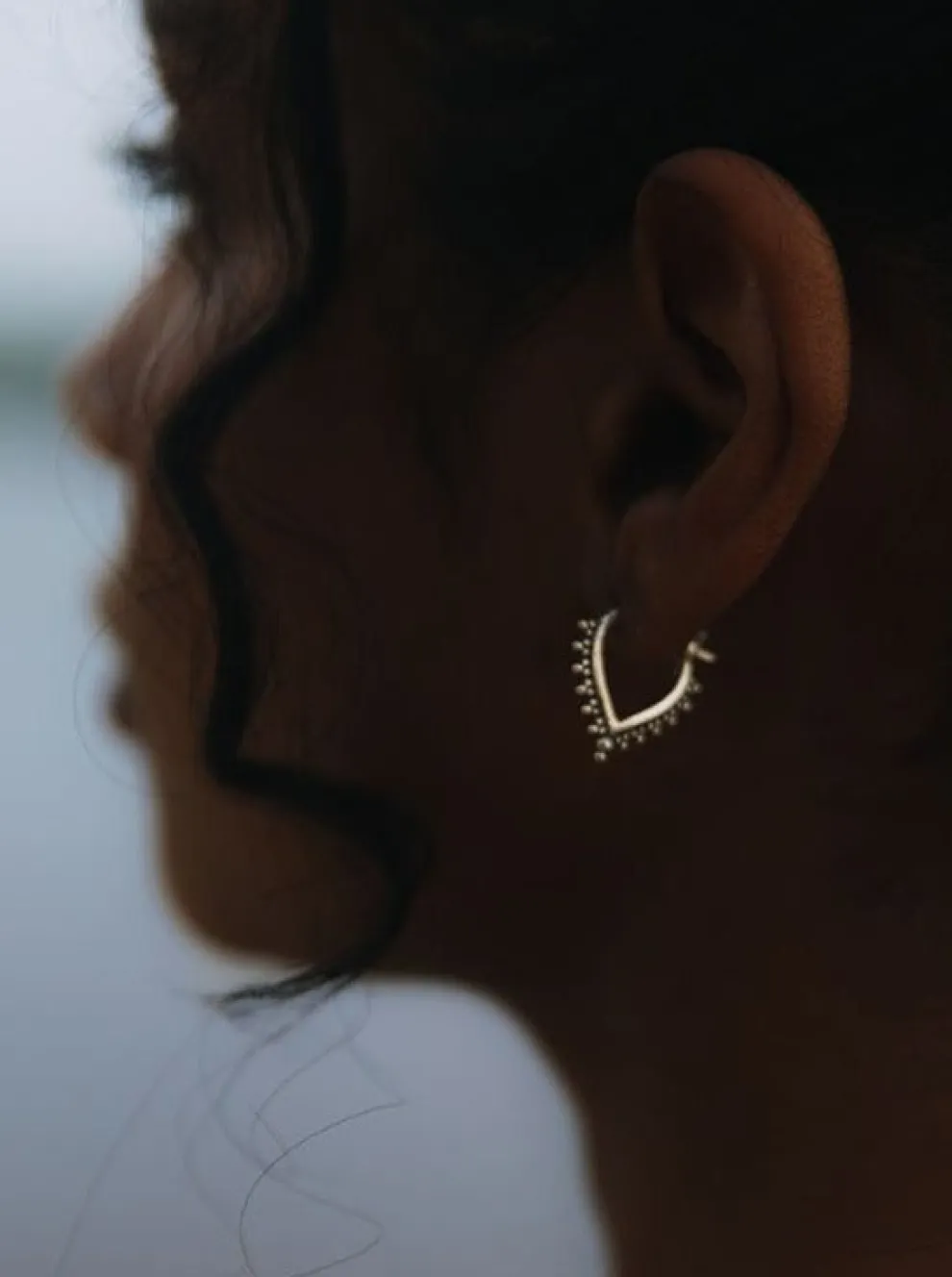 BLACK KALA Beaded Chevron Creole