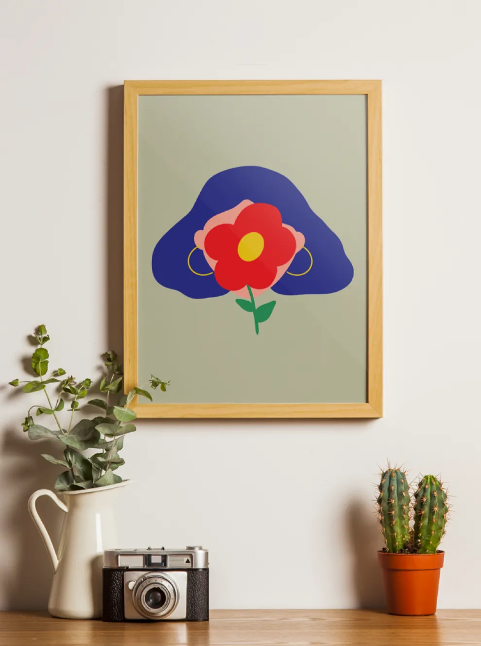 BLACK PERLE Poster Girl with Flower