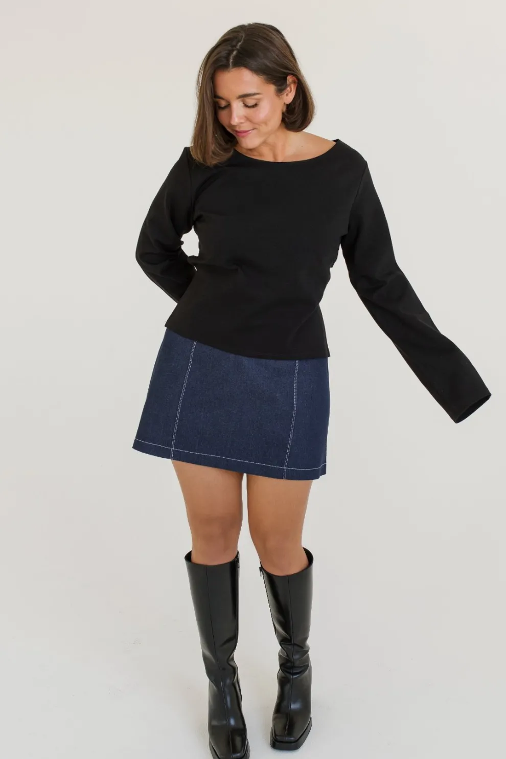 DAILYSTORY Ashley Skirt - Blue Denim