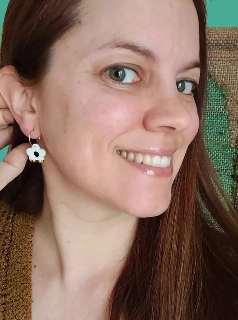 KAG Ceramic Flower Earrings