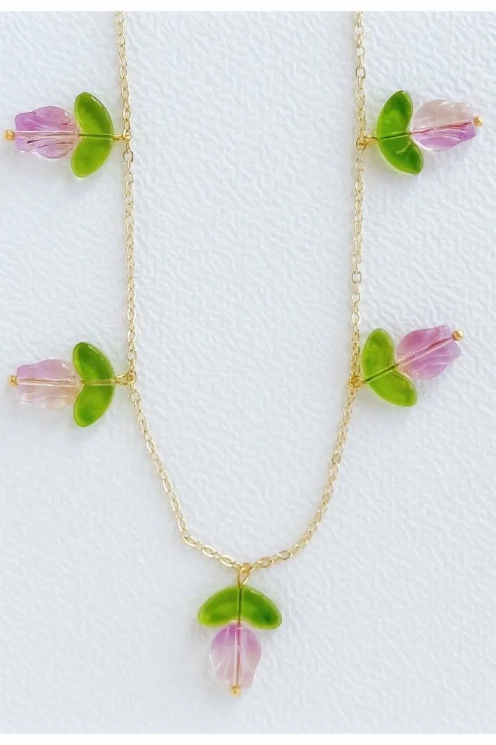 YELLOW DOTS Tulip Necklace