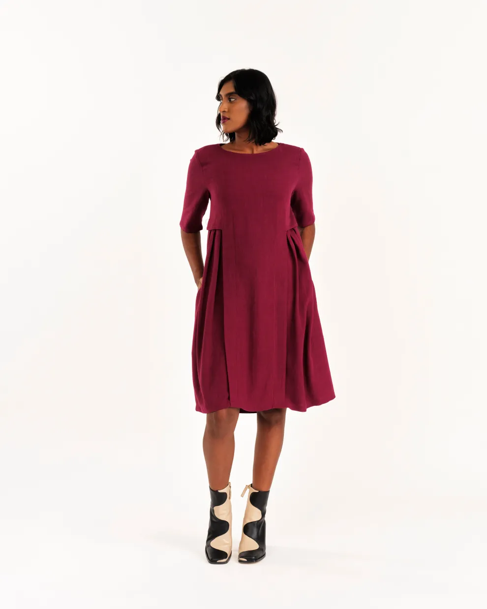 JENNIFER GLASGOW Boudica Dress - Burgundy