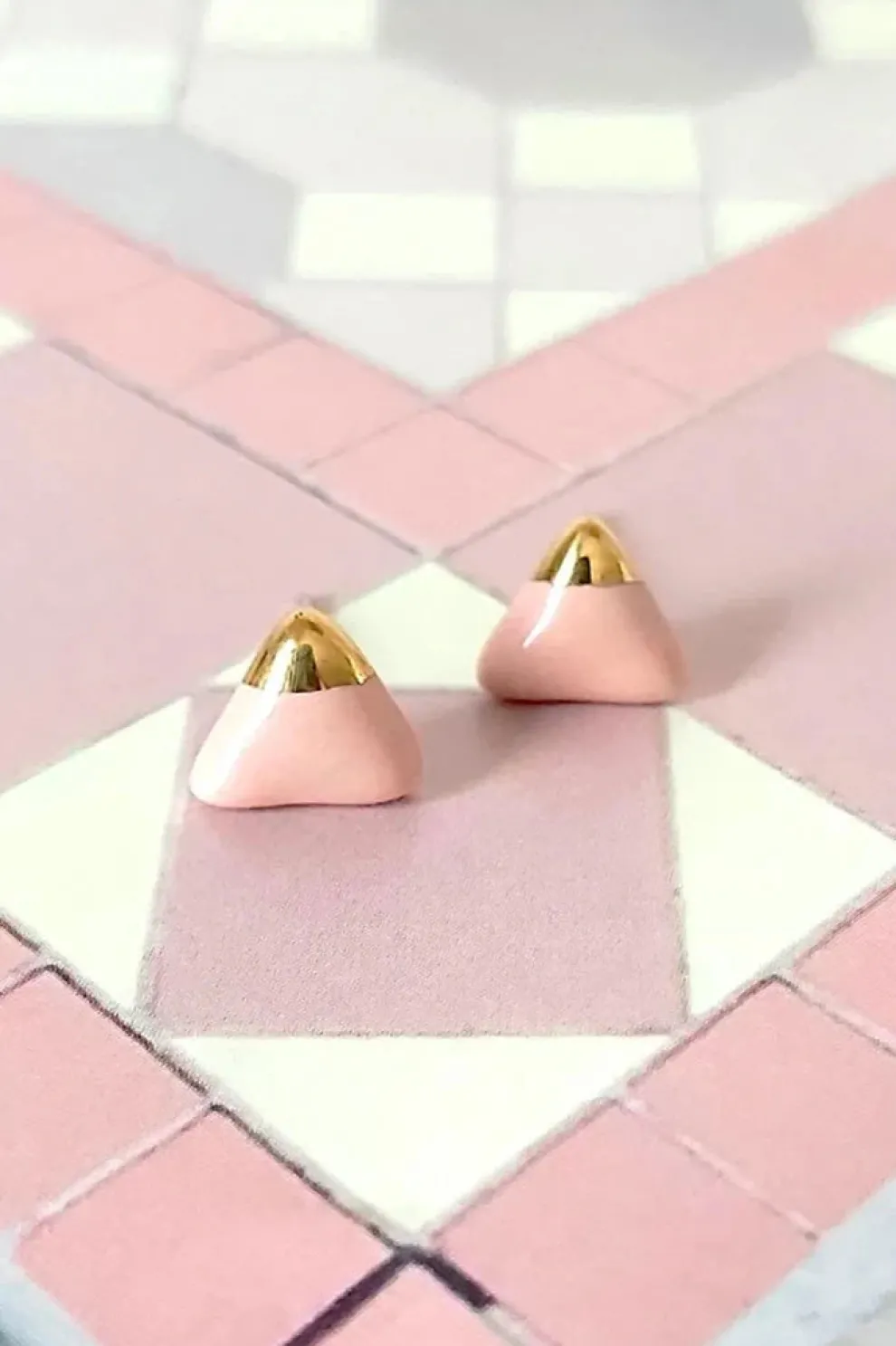 KAG Triangle Ceramic Earrings