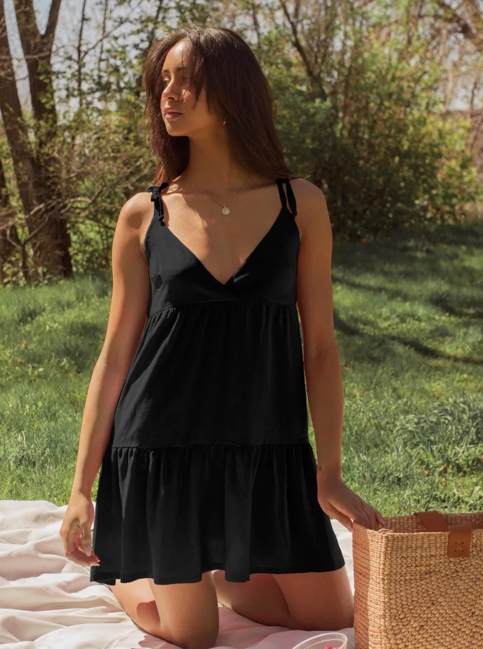 DAILYSTORY Camille Dress - Black