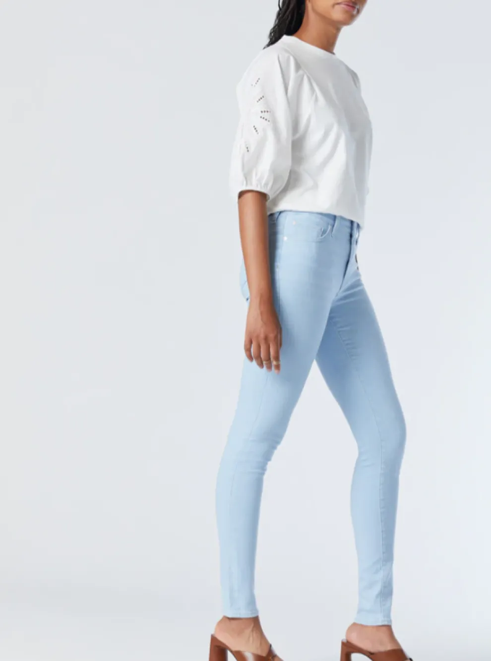 MAVI Alissa Super Skinny Plume Jeans - Ice Blue
