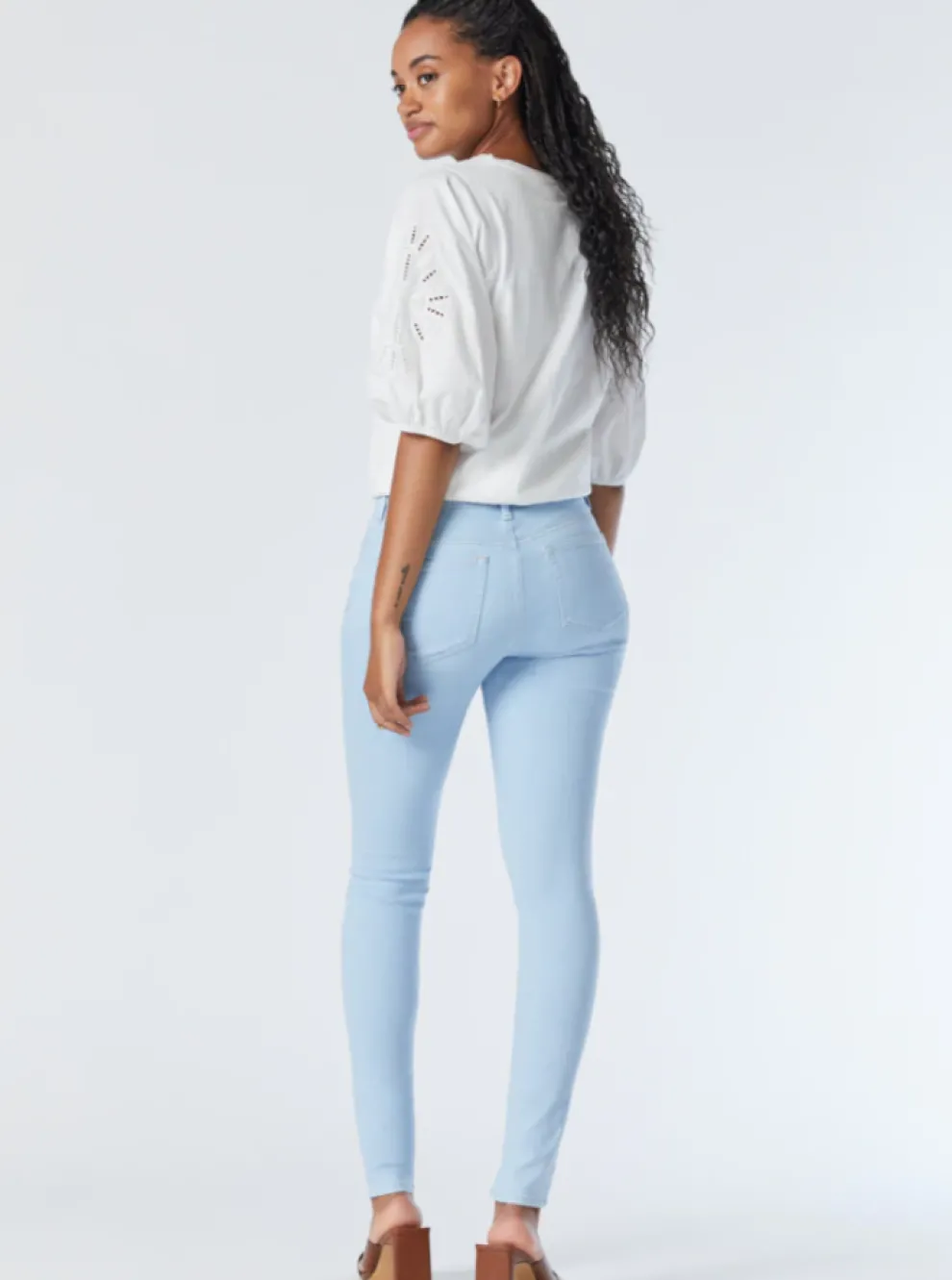 MAVI Alissa Super Skinny Plume Jeans - Ice Blue
