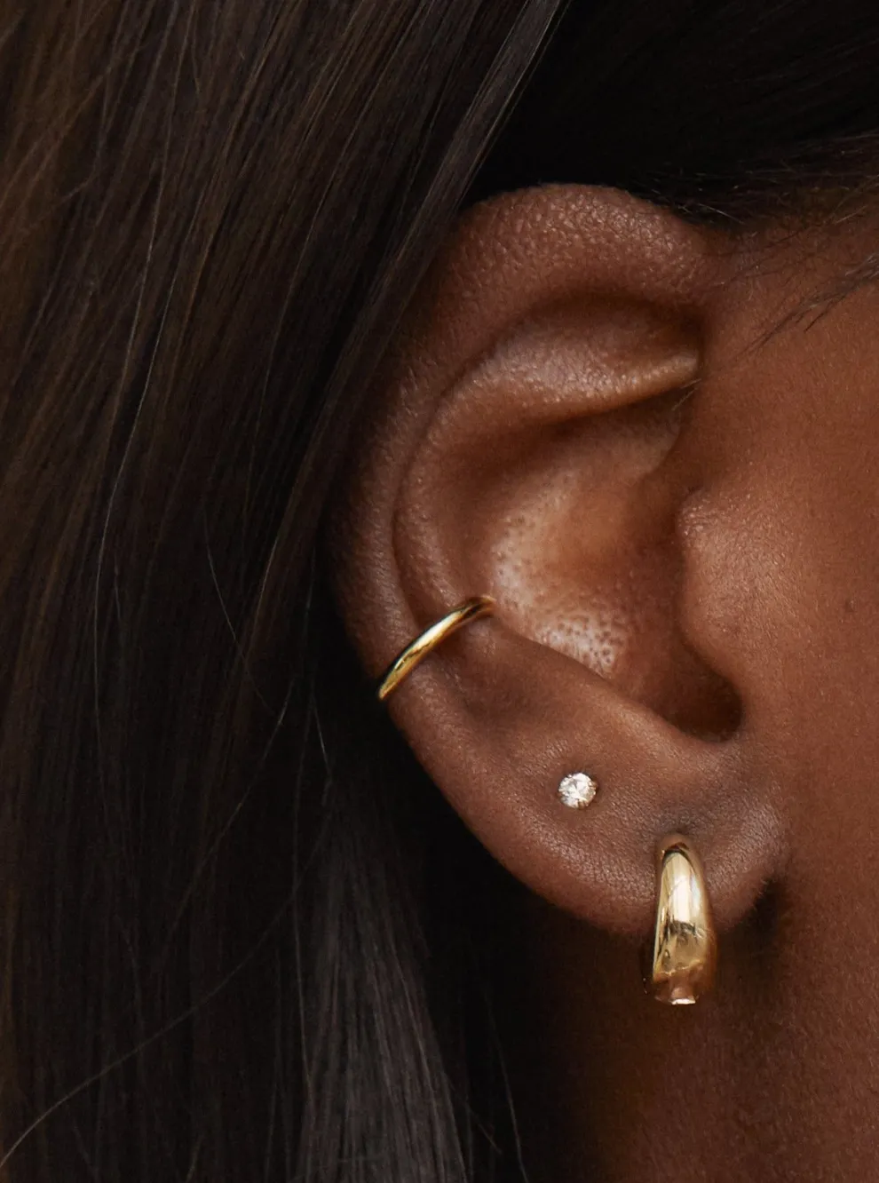 TWENTY COMPASS Mini Bold Hoops Earrings