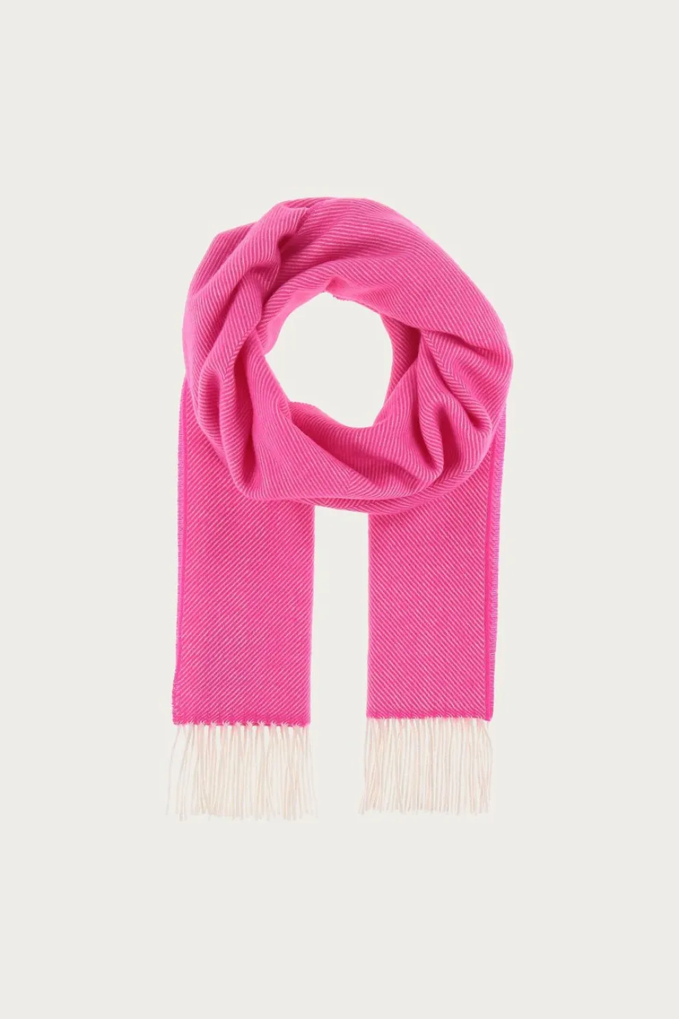 FRAAS Herringbone Pattern Wool Scarf