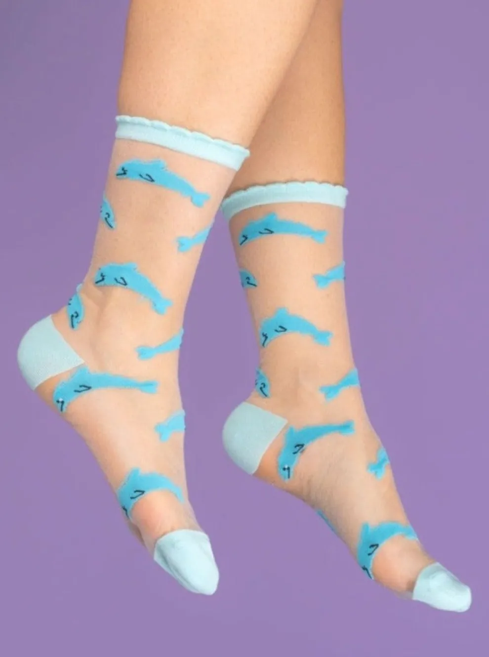 COUCOU SUZETTE Transparent Socks - Meow