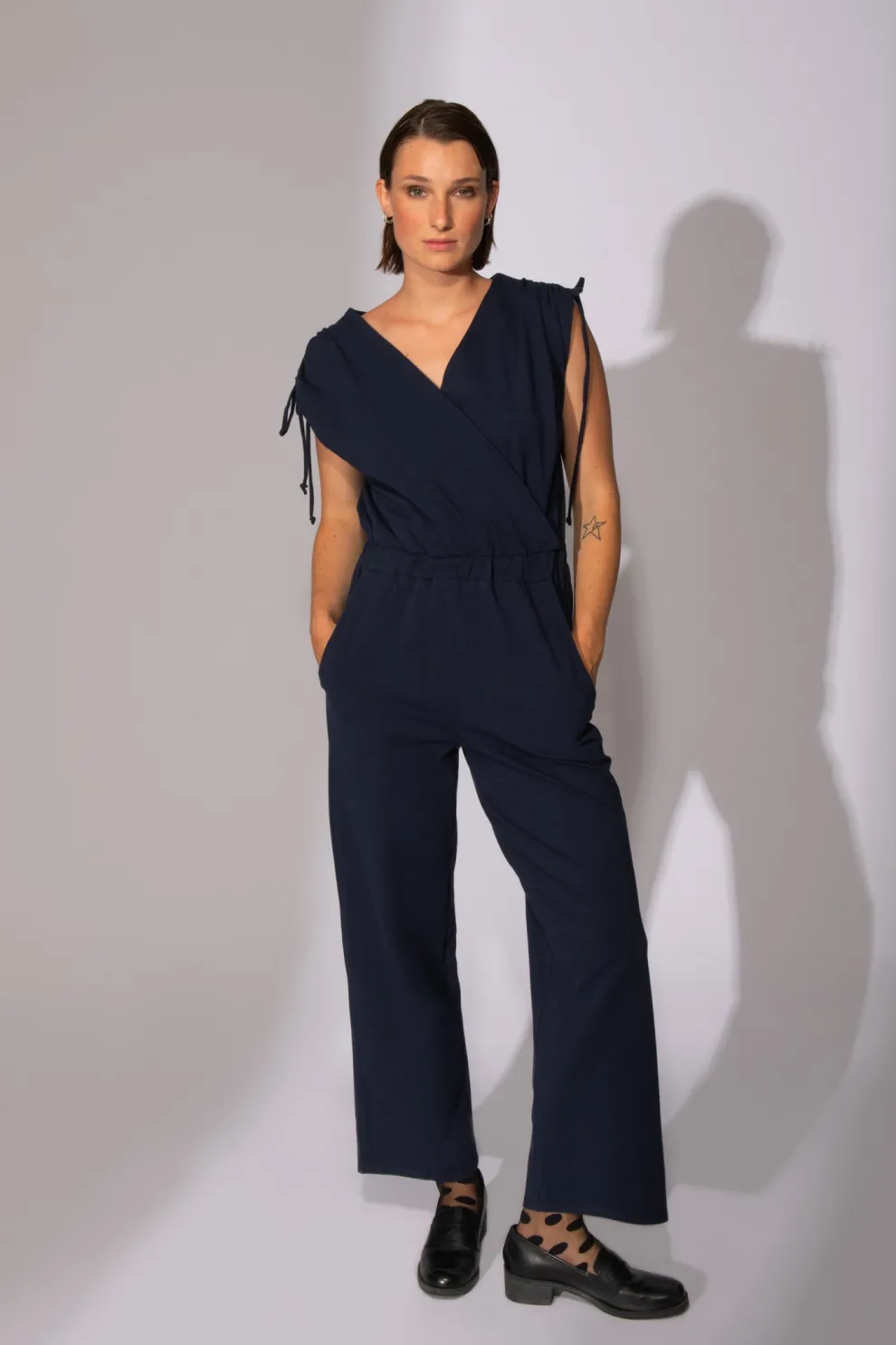 EVE LAVOIE Last Night Jumpsuit - Navy Blue