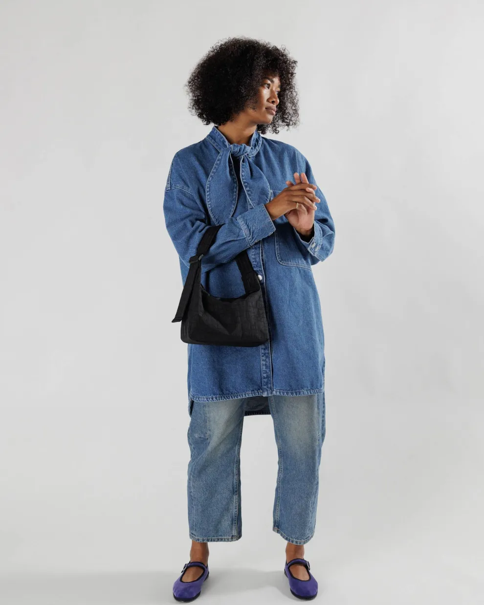 BAGGU Nylon Mini Shoulder Bag - Black