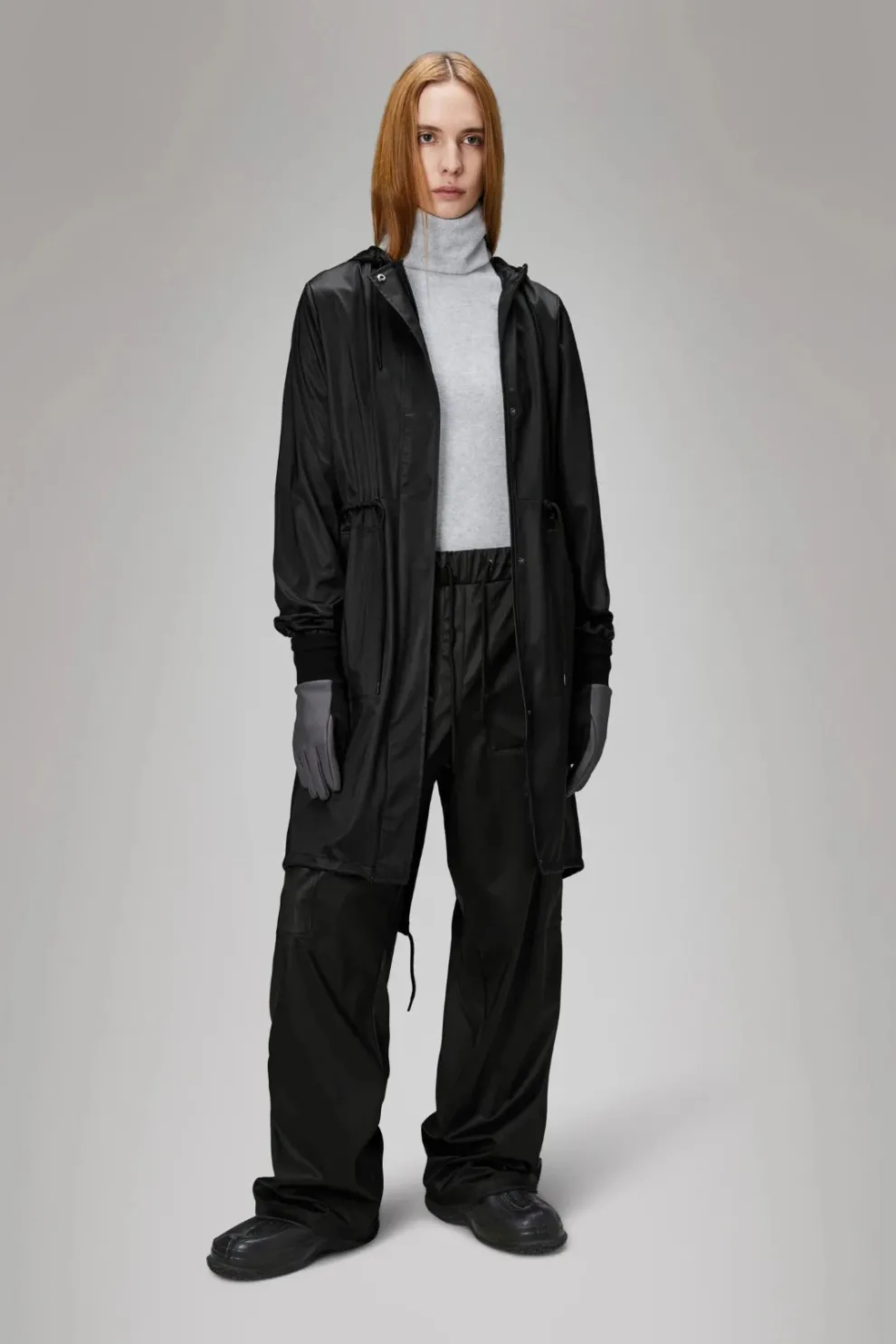 RAINS String W Waterproof Parka Jacket - Black