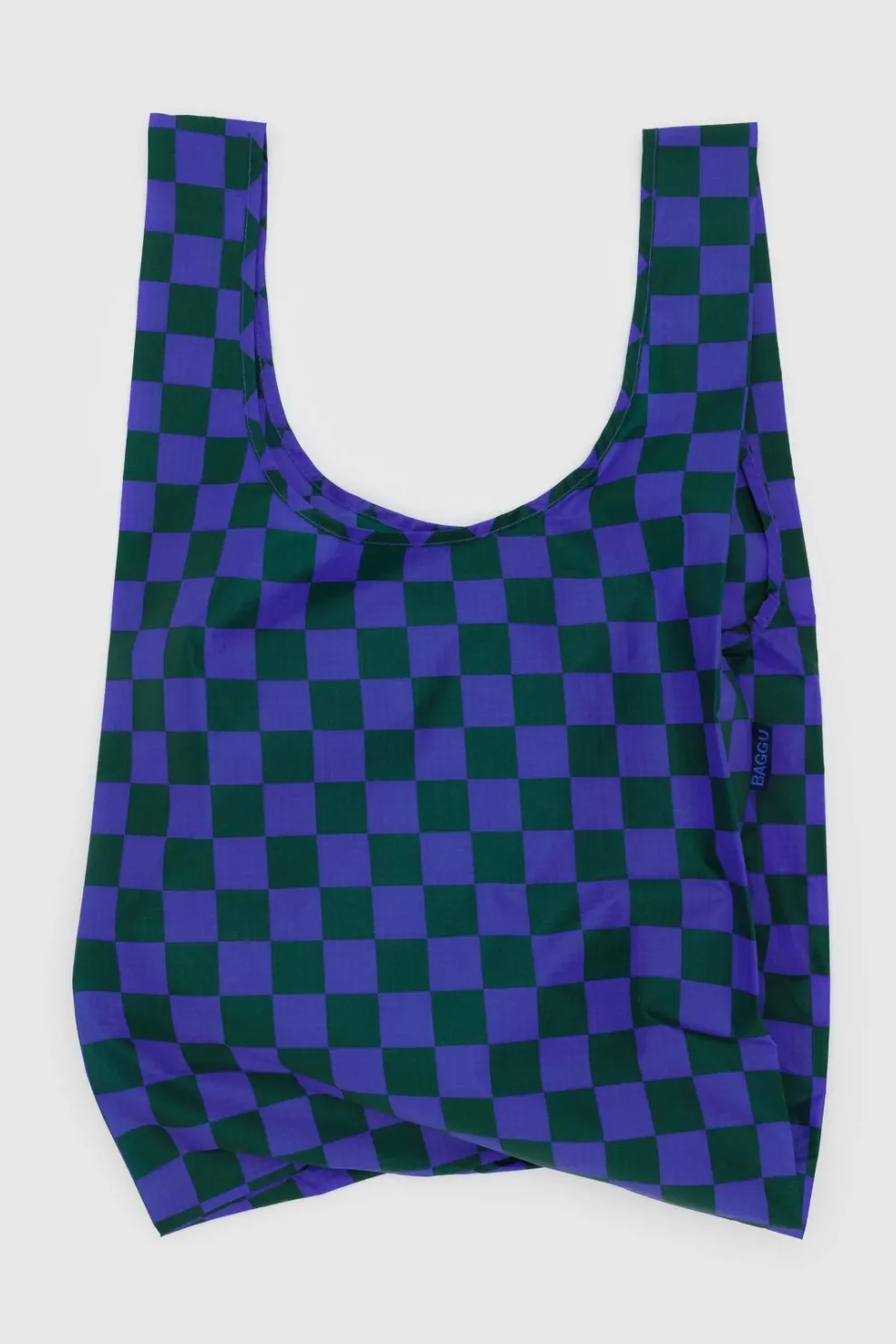 BAGGU Standard Reusable Bag - Iris Green Check