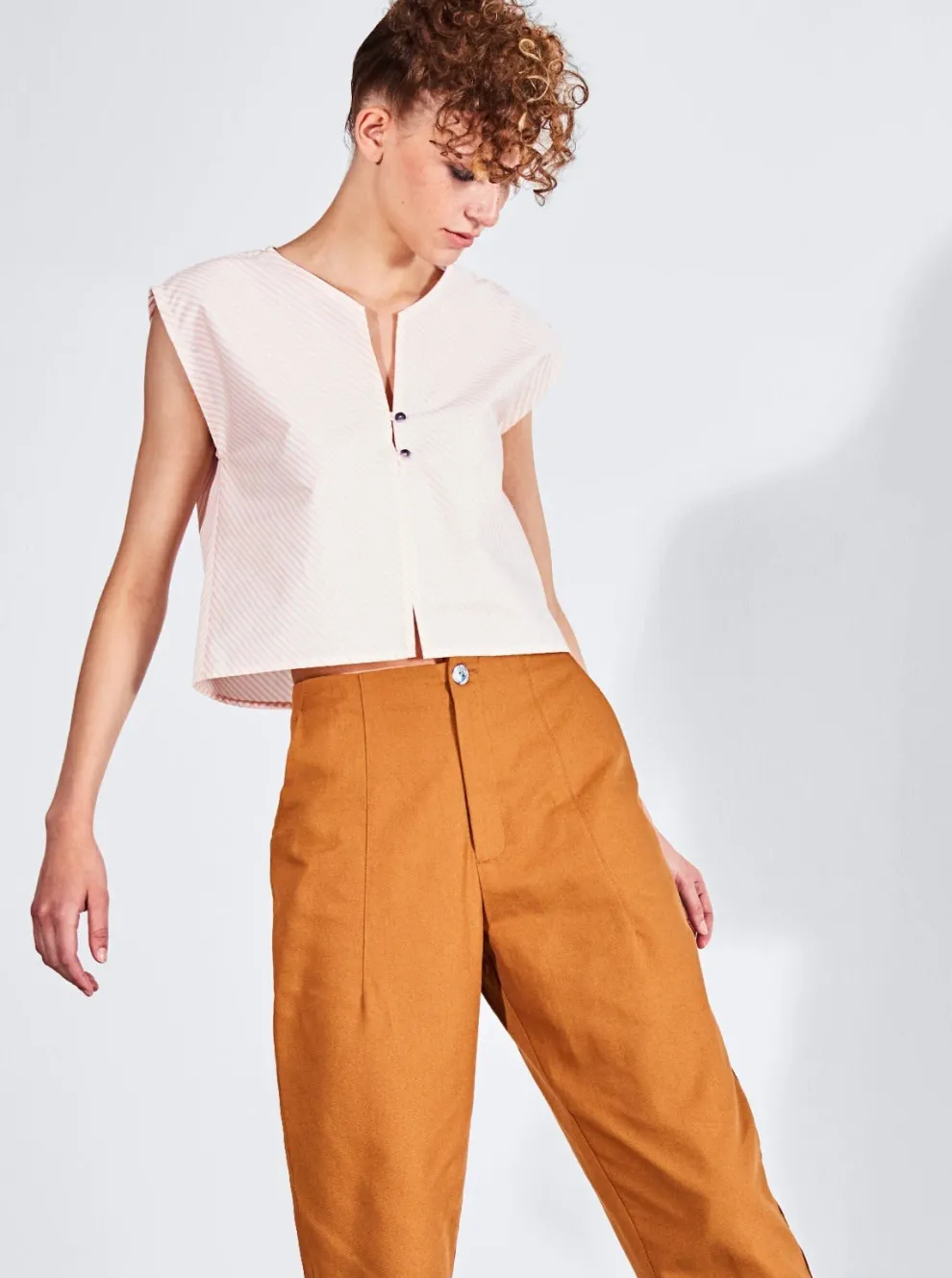 DAGG & STACEY Annie Top - Pink Striped