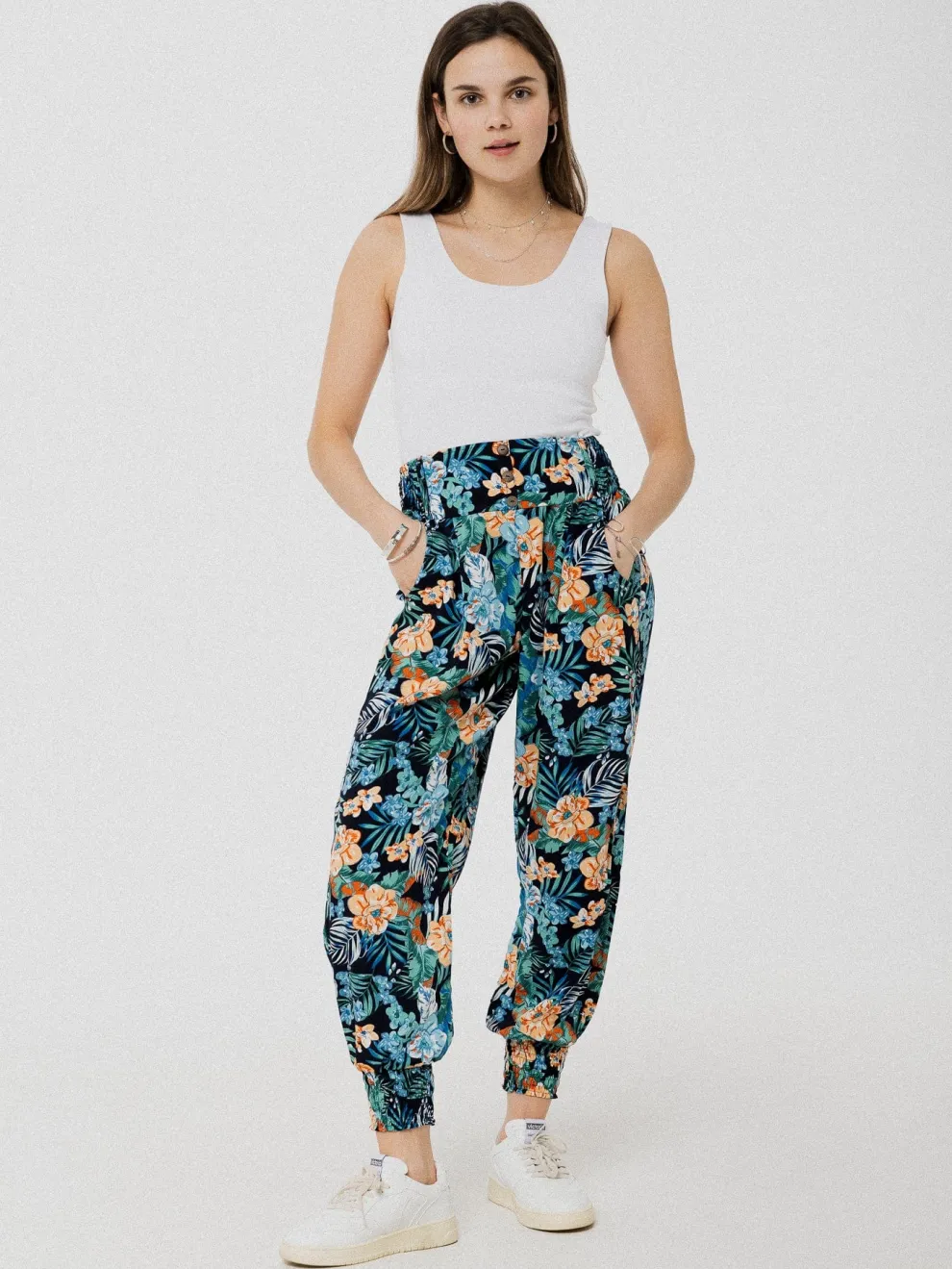 PINEAPPLE BANANAS Bombay Pants - Tropical navy