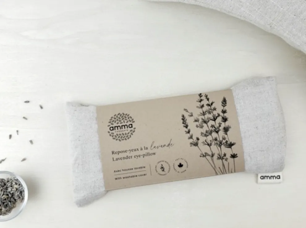 AMMA THERAPIE Heating Cushion for Shoulders - Hemp and Organic Cotton Sand