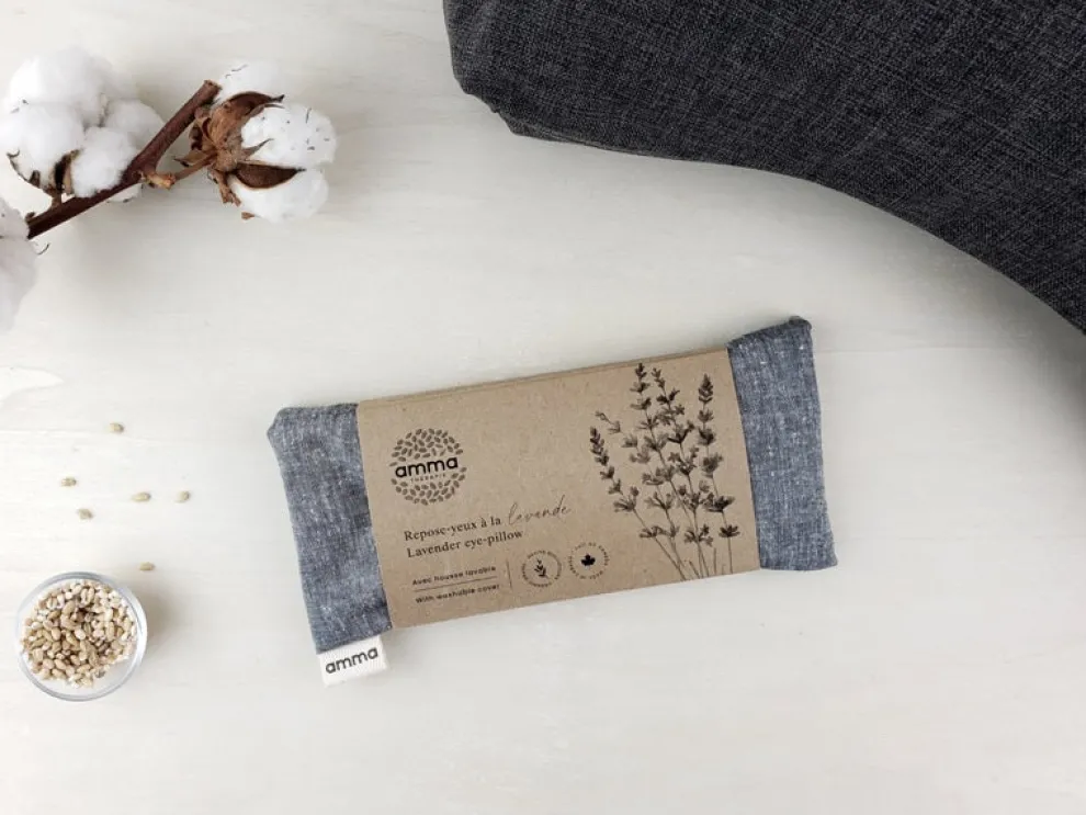 AMMA THERAPIE Heating Cushion for Shoulders - Hemp and Organic Cotton Sand