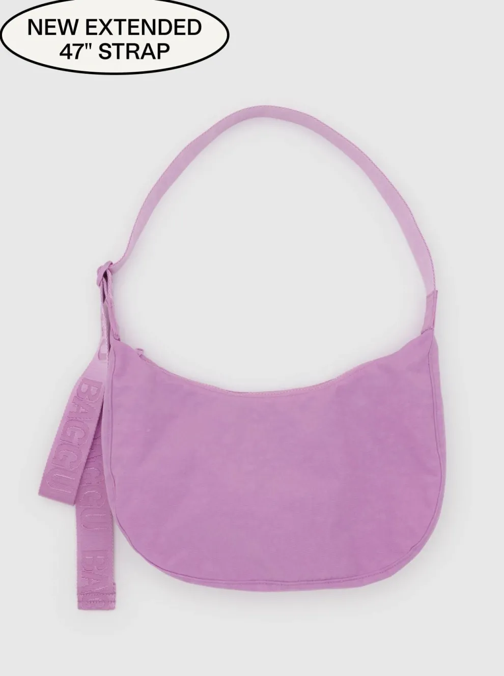 BAGGU Medium Crescent Nylon Bag - Peony